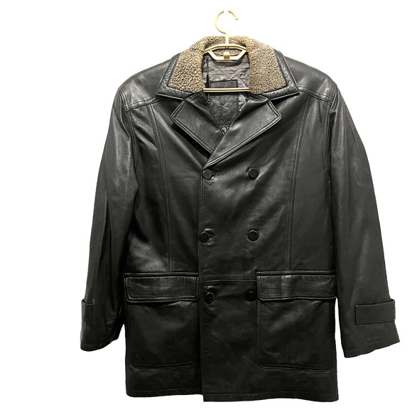 EL CORTE INGLES Leather Jacket 1970s to 80s Men's Size L XL Made